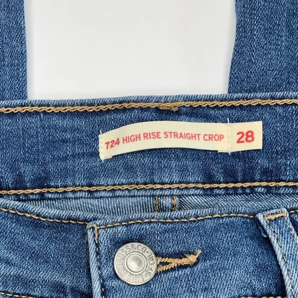 Levi’s 724 High-Rise Straight Leg Crop Women’s Jeans - Size: 28 - Picture 12 of 17